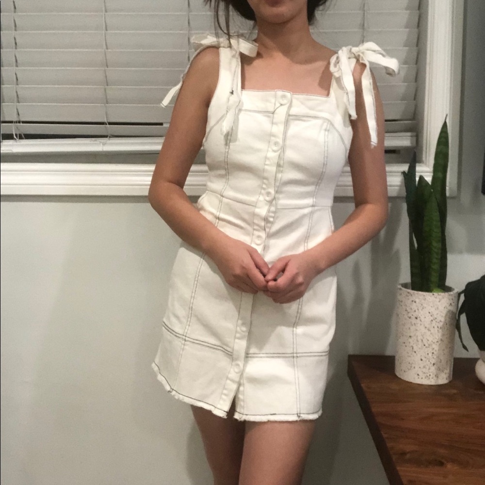 Denim mini dress